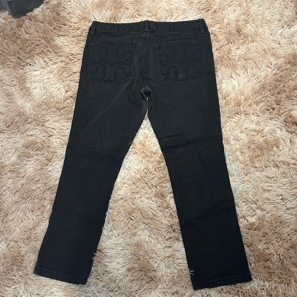 Tory Burch Black Straight Leg Jeans - Picture 5 of 10
